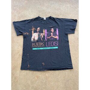 Vintage Kirk Franklin & Ledisi Tour T-Shirt Black Graphic Gildan Heavy Cotton L